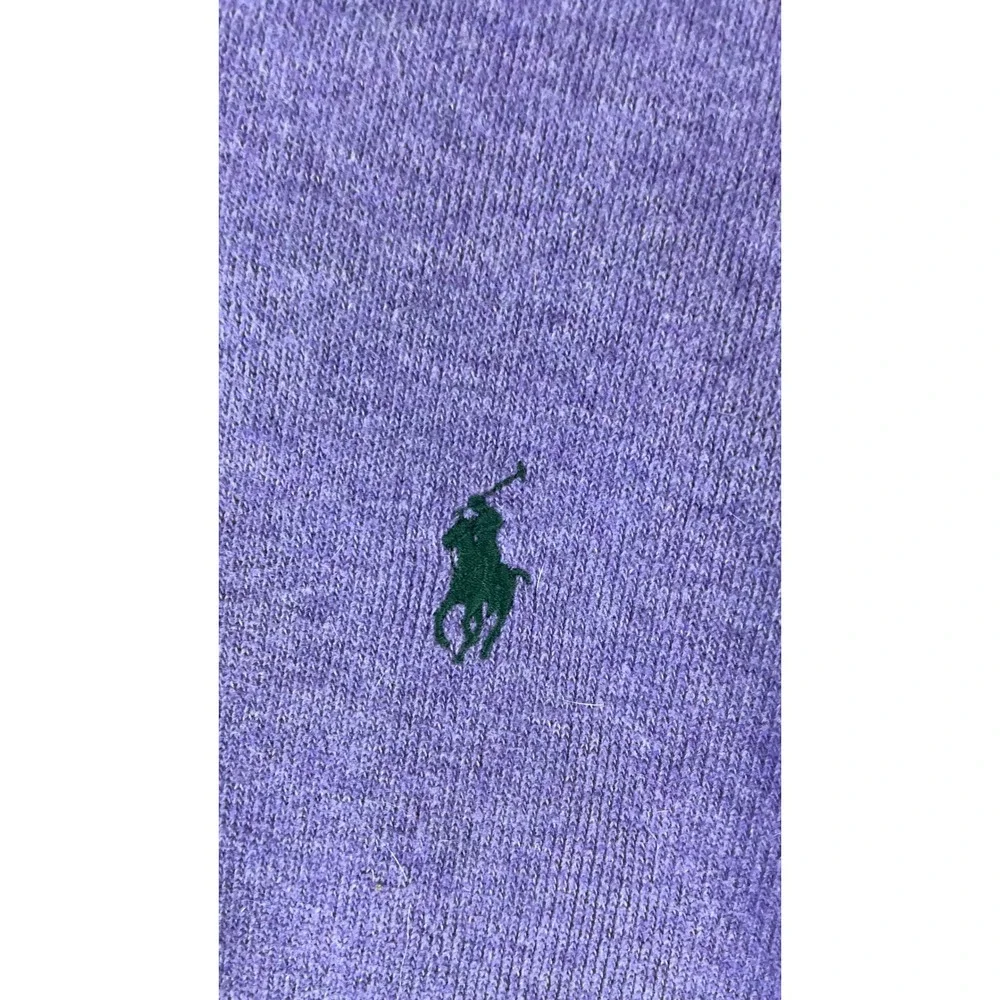 Polo Ralph Lauren Quarter Zip Pullover Mens S Purple Excellent Cotton Sweater